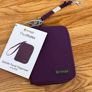 Biaggi Purple Zipsafe Travel Organizer with RFID